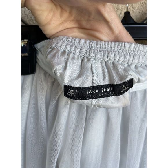 Zara Midi Tulle Skirt - Size Small - Dove Gray - Picture 6 of 8